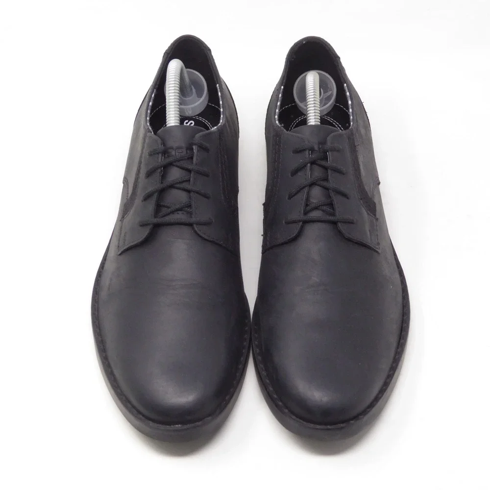 Sperry Mens Newman Oxford Shoes Black Leather Lace Up 9.5